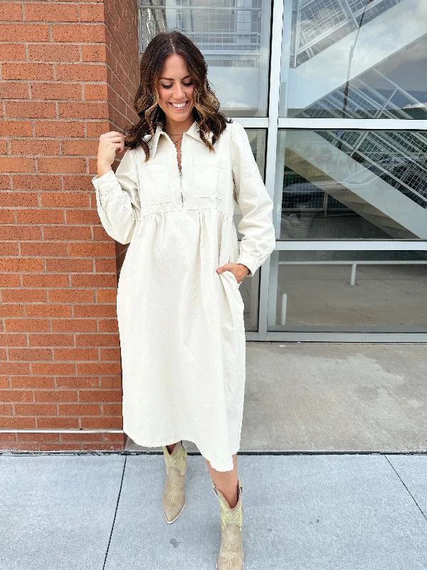 Shelby Denim Dress Laid - back Women's Style