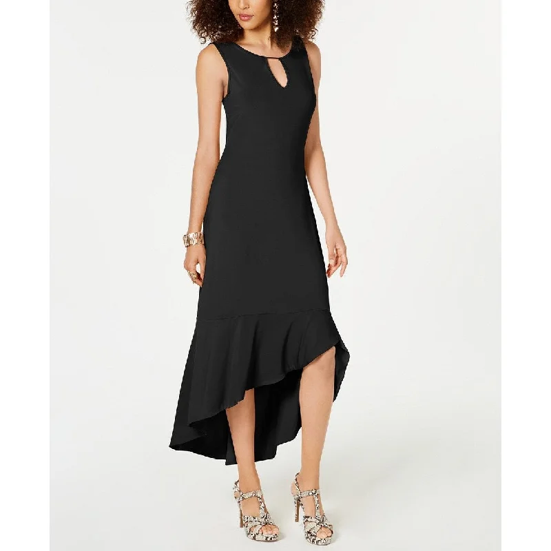 Thalia Sodi Women's Flounce-Hem Maxi Dress Black Size Extra Small - X-Small Dapper Women's Bow - adorned