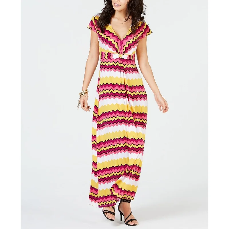 Thalia Sodi Women's Printed Maxi Dress Multi Size Large Cashmere