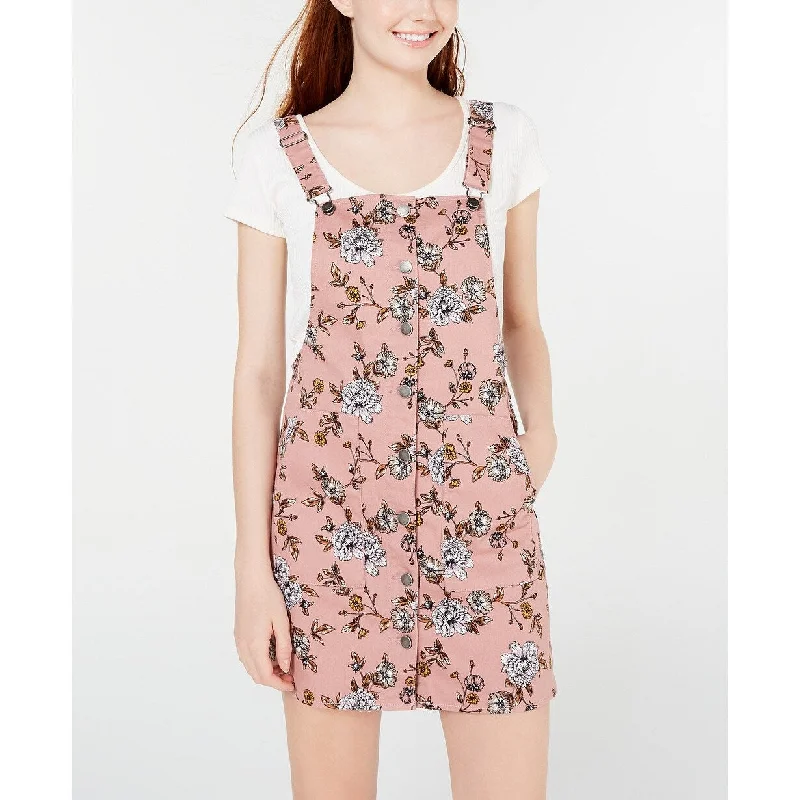 Tinseltown Juniors' Blush Floral Skirtall Pink Size Large Preppy Women's College