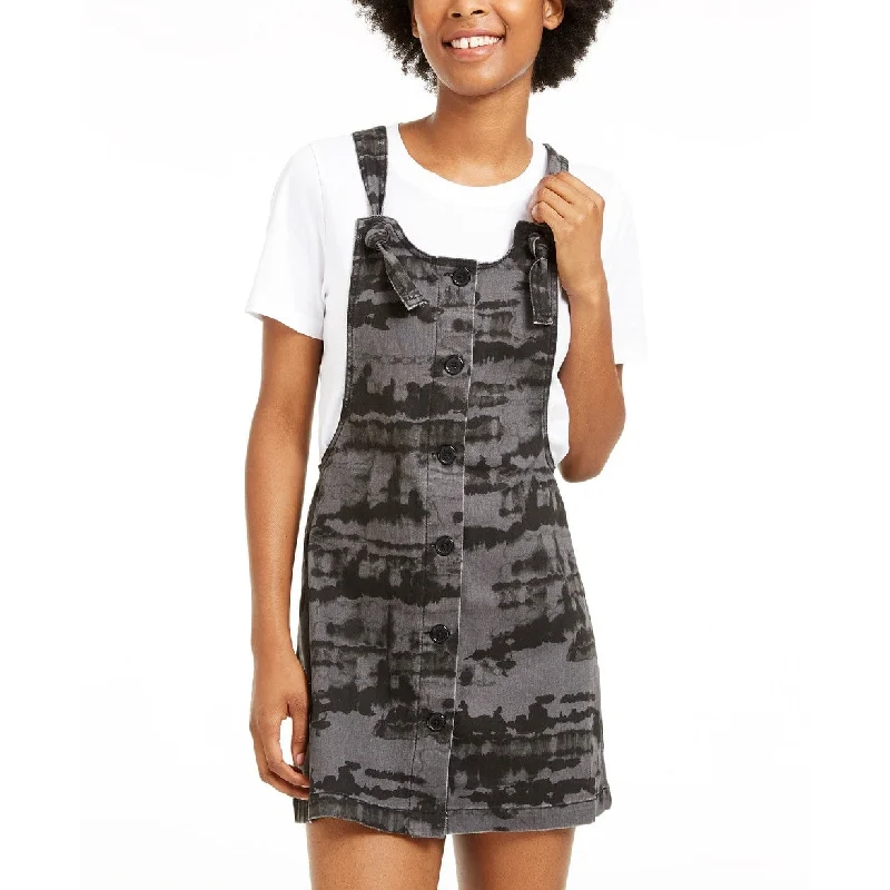 Tinseltown Juniors' Knotted Skirtall Black Size Extra Large Stylish Women's Tropical 