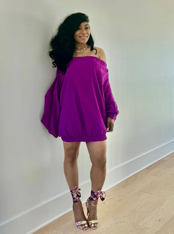 Magenta Puff Dress Athletic Women's 