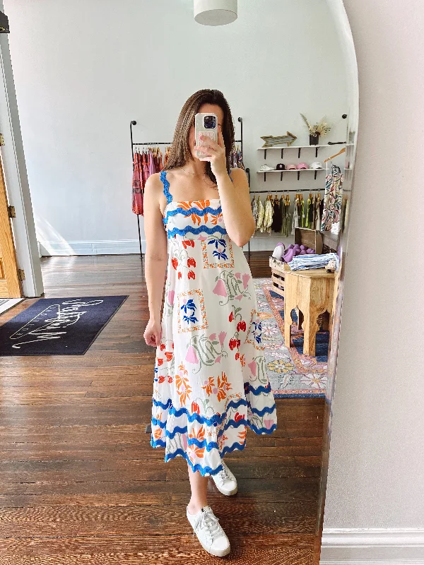 Wavy Midi Dress Sporty Women's Athleisure 