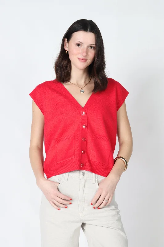 Jessica Button Front Vest Sustainable Organic