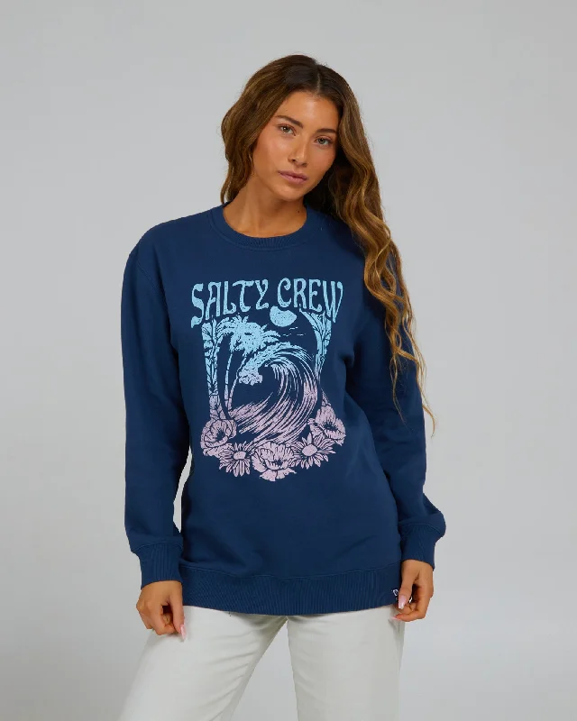 Big Wave Crew - Denim Elegant Women's Formal 