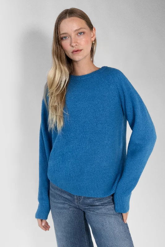 BLUE CREWNECK SWEATER Tough Women's Military - inspired