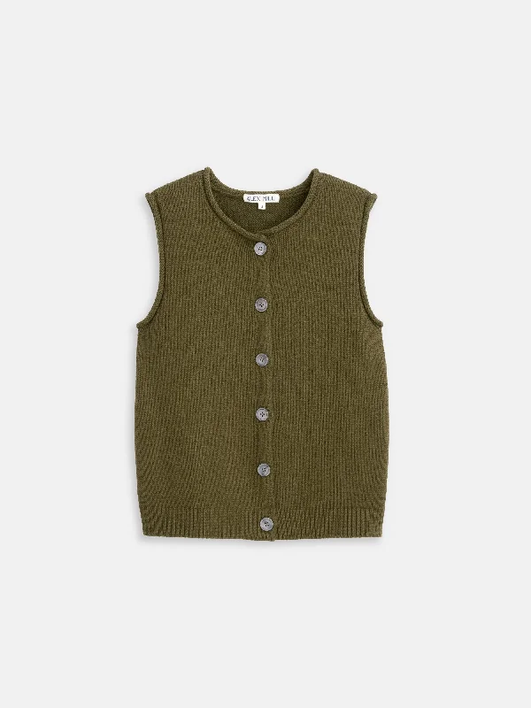 Bridget Vest in Cotton Monochromatic Office Style