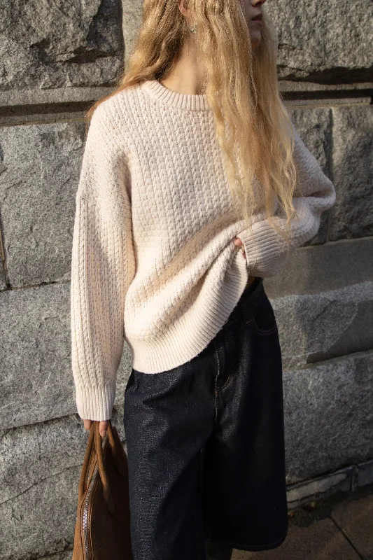 CHUNKY KNIT CREWNECK SWEATER Australian Beach