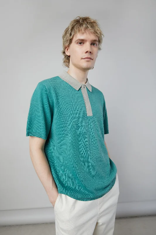COLOUR BLOCK POLO Earthy Women's Hemp - based