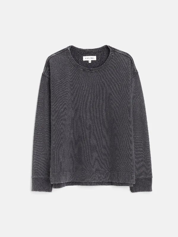Frankie Sweatshirt In Vintage Wash Polished Women's Silk