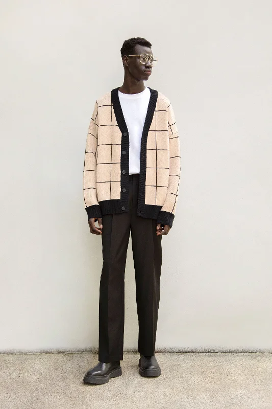 GRID CARDIGAN Luxurious Women's High -  end