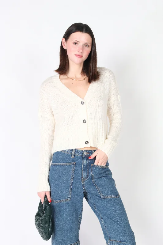 Jac Cropped Cardi Cozy Women's Sherpa - lined