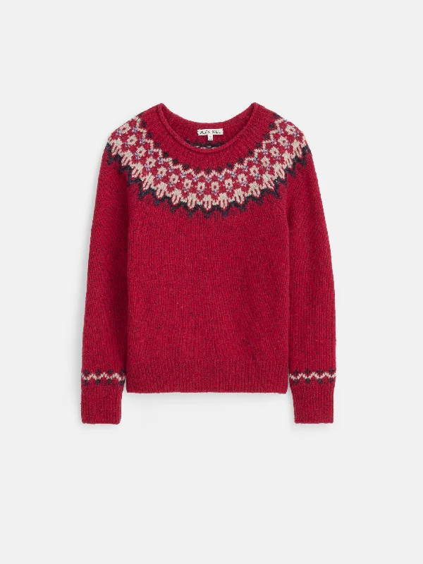 Jamie Fair Isle Sweater Sleek Women's Metallic