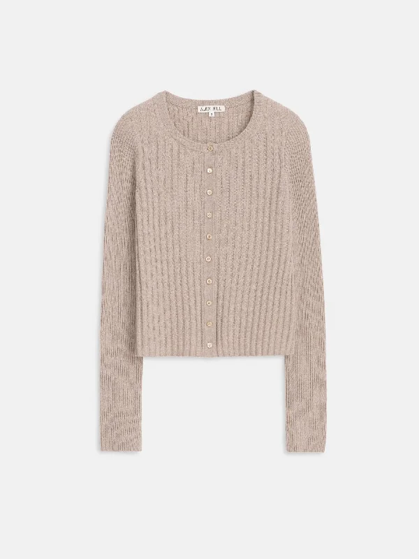 Kristin Ribbed Cardigan Sleek Women's 