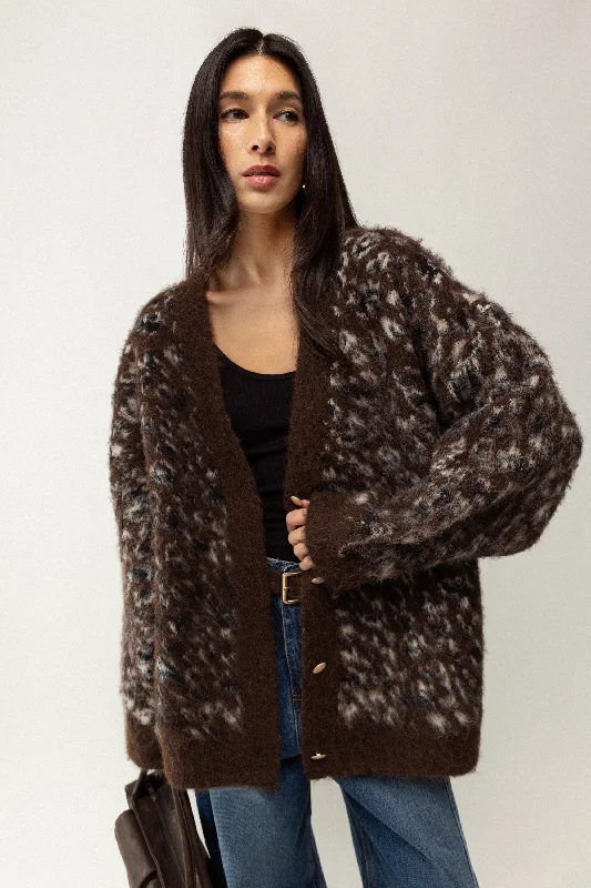 LEOPARD PRINT CARDIGAN Athletic Women's High - 