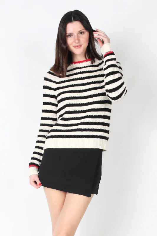 Marina Striped Pullover Unique Women's Upcycled