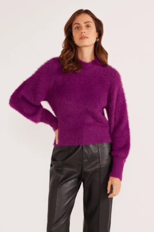 Millie Fluffy Knit Jumper Refined Women's Hand - crafted