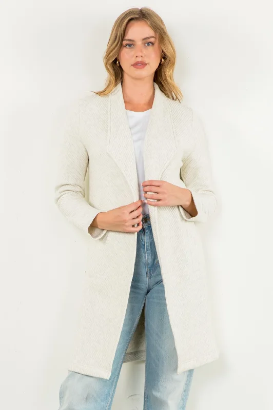 Monica Textured Coat Laid - back Women's Style