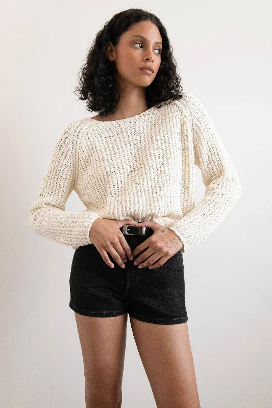 RELAXED FIT CROCHET SWEATER garde