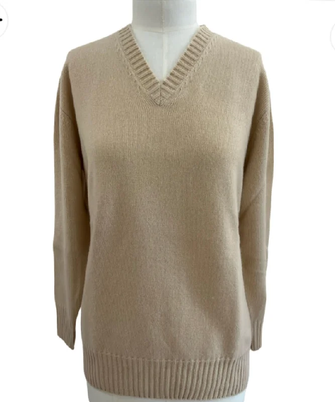 RICHARD GRAND~ V neck 2 ply sweater Compression