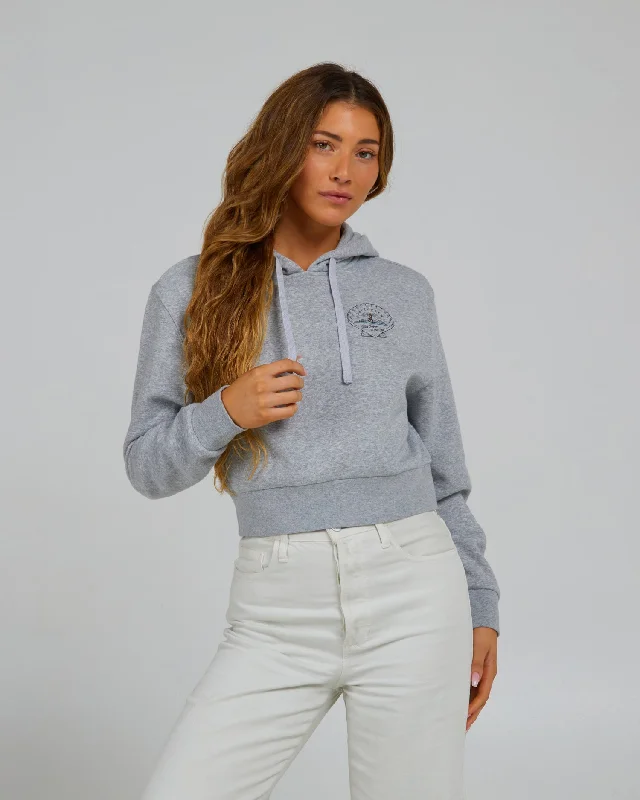 Scallop Crop Hoody - Athletic Heather Modern Women's 