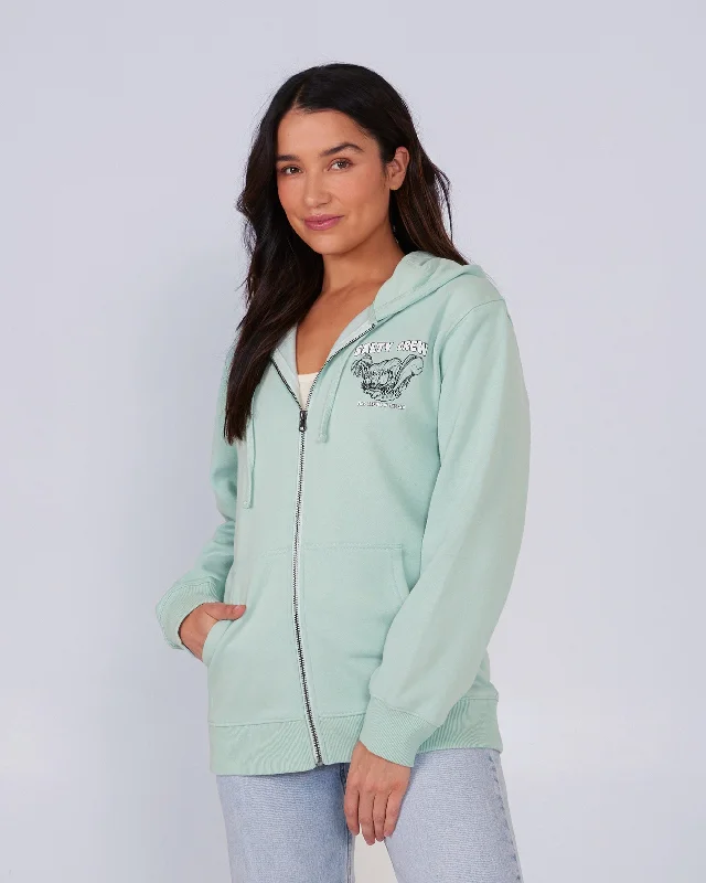 Shaka Zip Hoody - Jade Artistic Women's Avant - 