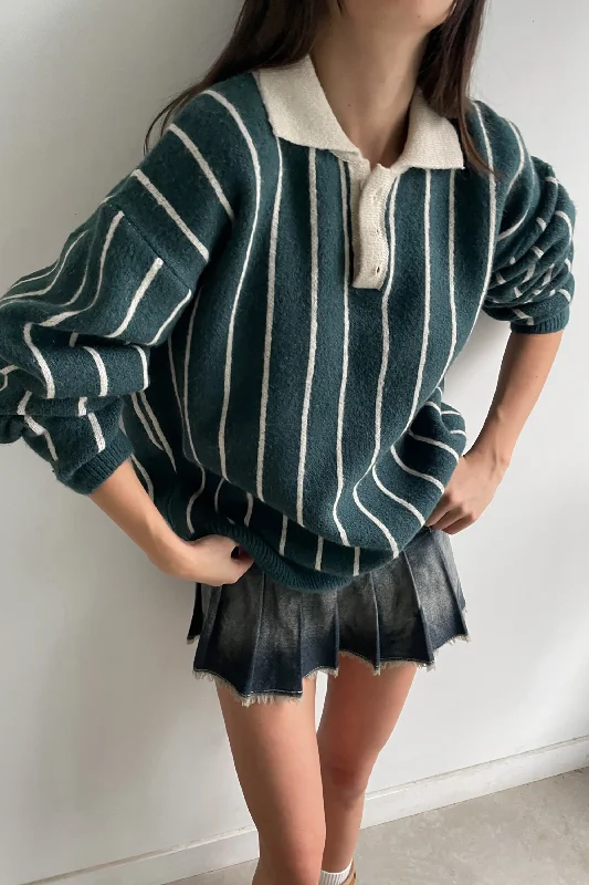 STRIPED RUGBY SWEATER Contemporary 