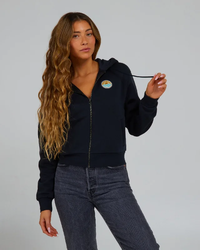 Sun Days Hooded Zip - Black Streetwear Style for 