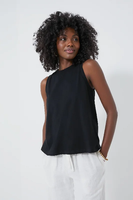 Black Anthos Cotton Tank Dynamic Women's Moto