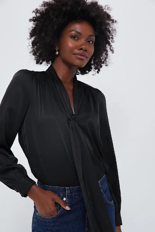 Black Dunmore Blouse Dapper Women's 1920S