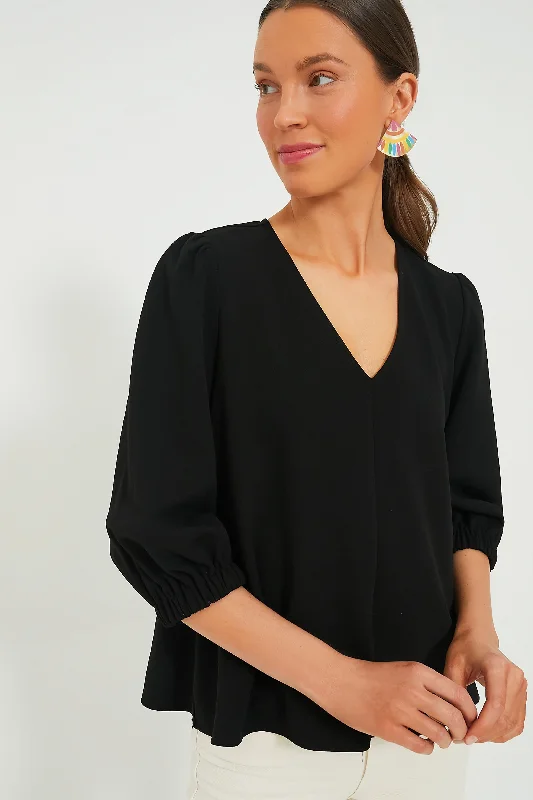 Black Hollis Top Youthful Women's Pop