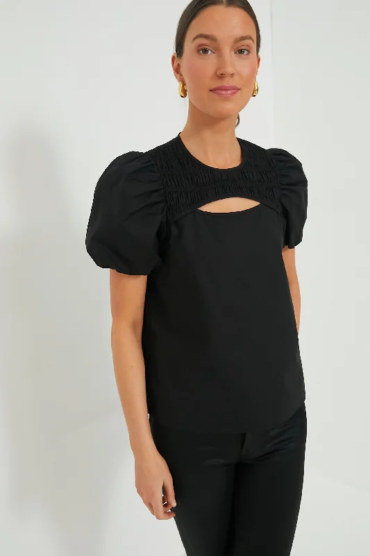 Black Keyhole Birdie Blouse Dynamic Women's Moto