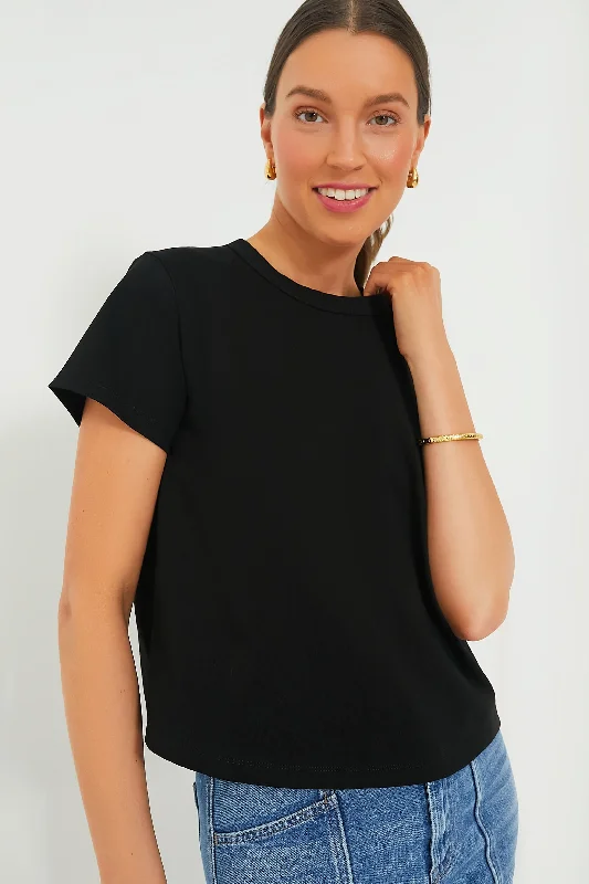 Black Parker Classic Fit Tee Dapper Women's 1920S