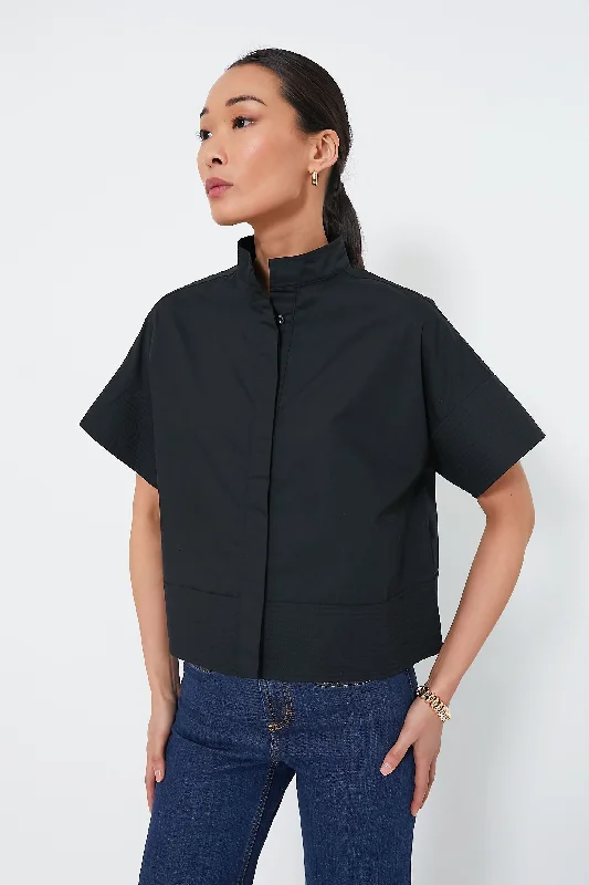 Black Trapunto Stitch Sofia Shirt Tough Women's Military - inspired