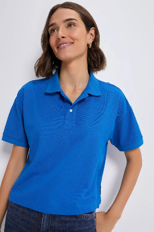 Blue Pique Holmes Boyfriend Polo Bohemian Women's Free
