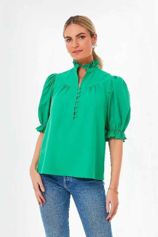 Dunmore Green Selena Blouse Bold Women's Animal Print