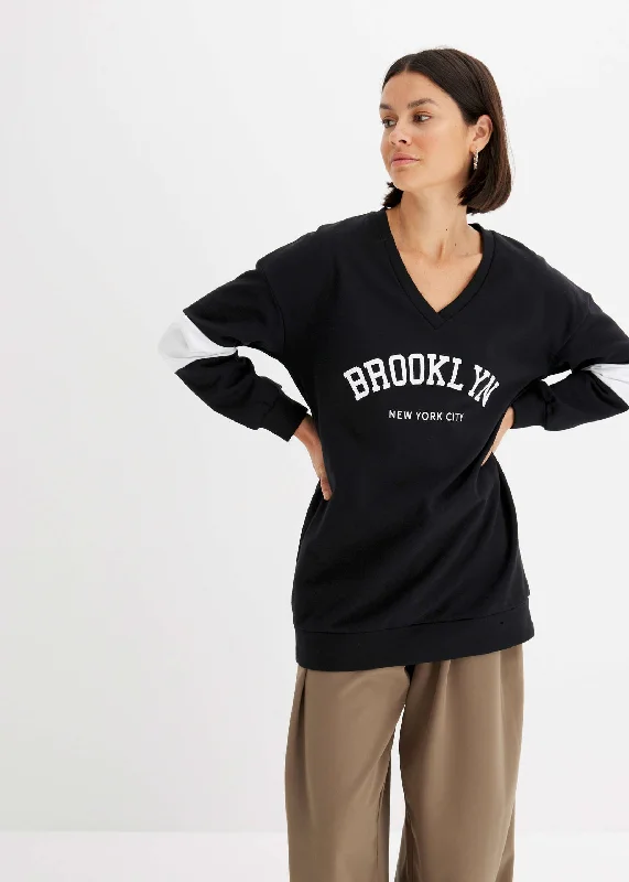 Brooklyn Pullover - Off White & Black Refined Women's Classic 