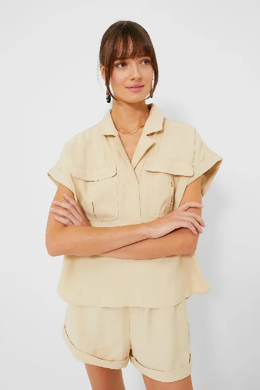 Khaki Scottie Shirt Geometric