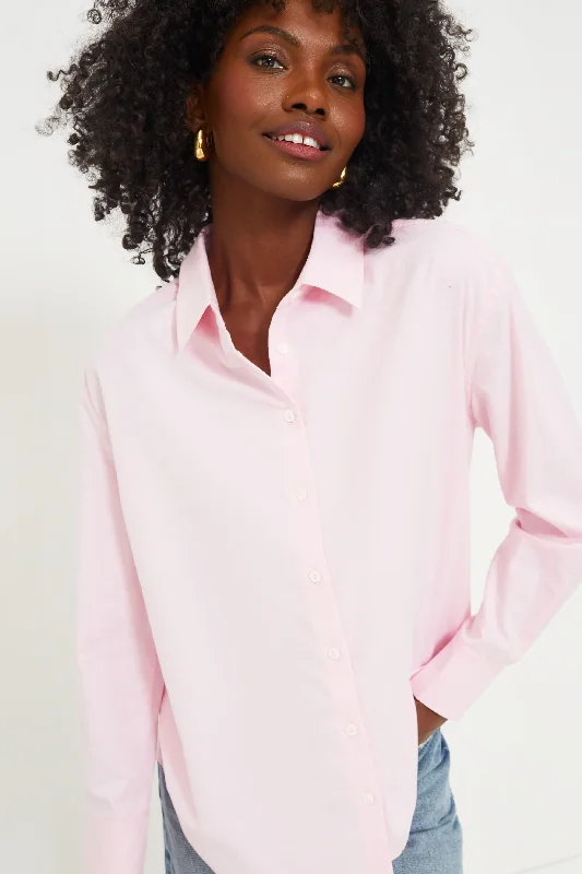 Pink Lightweight Oxford Nadine Boyfriend Button Down Compression