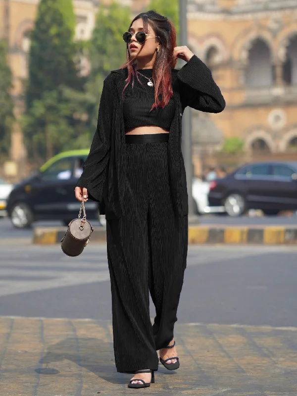 Pleated Short Sleeves Top (Only Top) Feminine Women's Style 