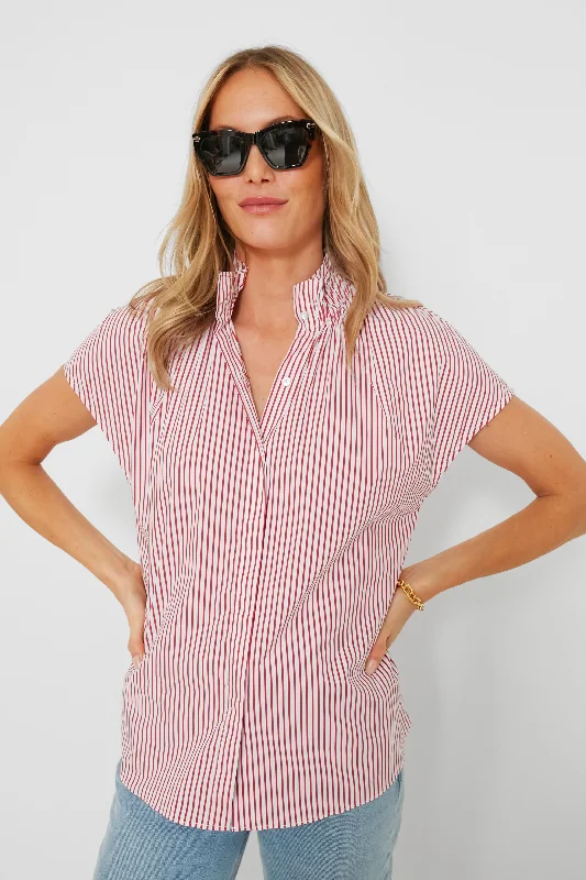Red Stripe Rae Blouse Stylish Women's Tropical 