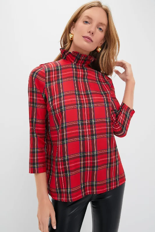 Royal Stewart Tartan Faye Blouse Youthful Women's Pop