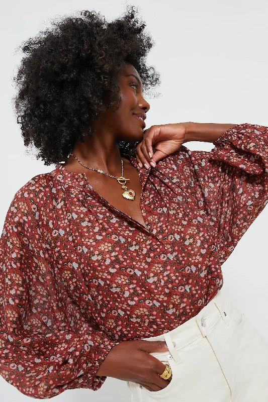 Vermillion Vine Sawyer Blouse Practical Women's Quick - dry