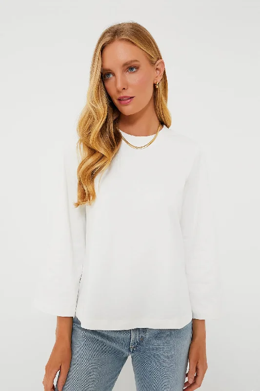 White Adler Tee Artistic Women's Hand - painted