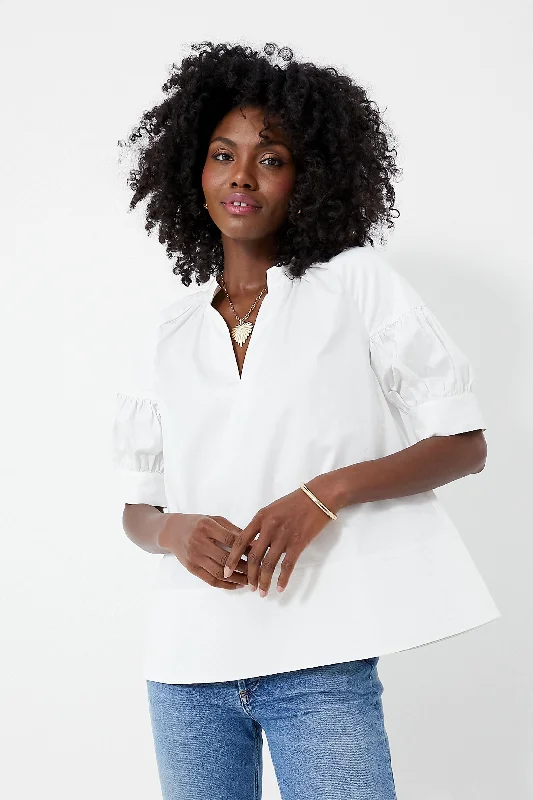 White Ruthie Blouse Confident Women's High - fashion