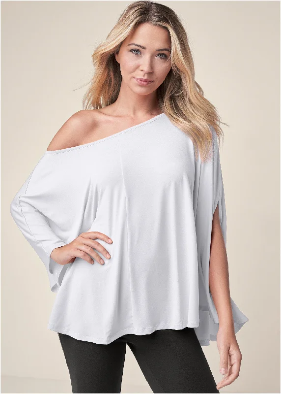 Asymmetrical Top - White Bohemian Women's Free