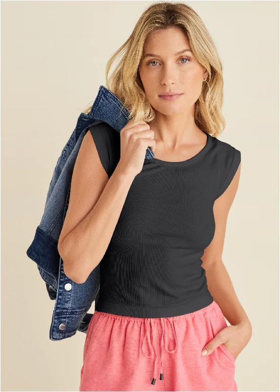 Seamless Tee - Black Sharp Women's Italian