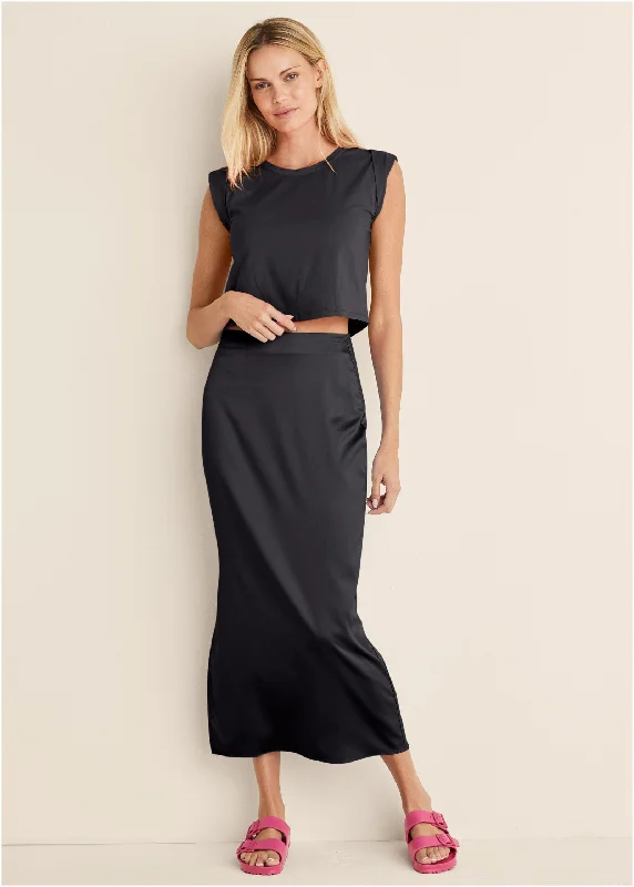 Cap Sleeve Tee - Black Refined Women's Velvet