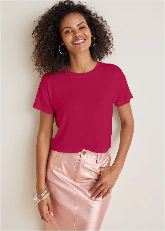 Crew Neck Tee - Red Earthy Women's 