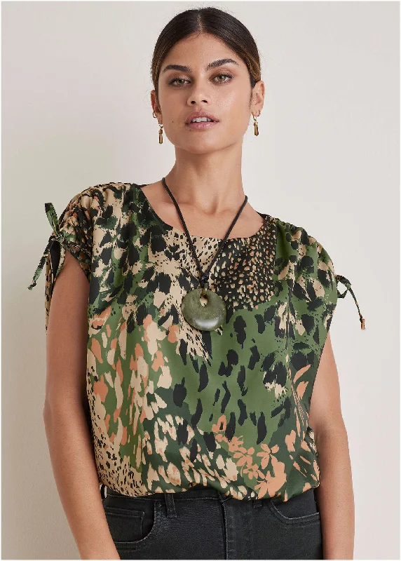 Blouson Adjustable Tank - Brushed Animal Sporty Women's Athleisure 